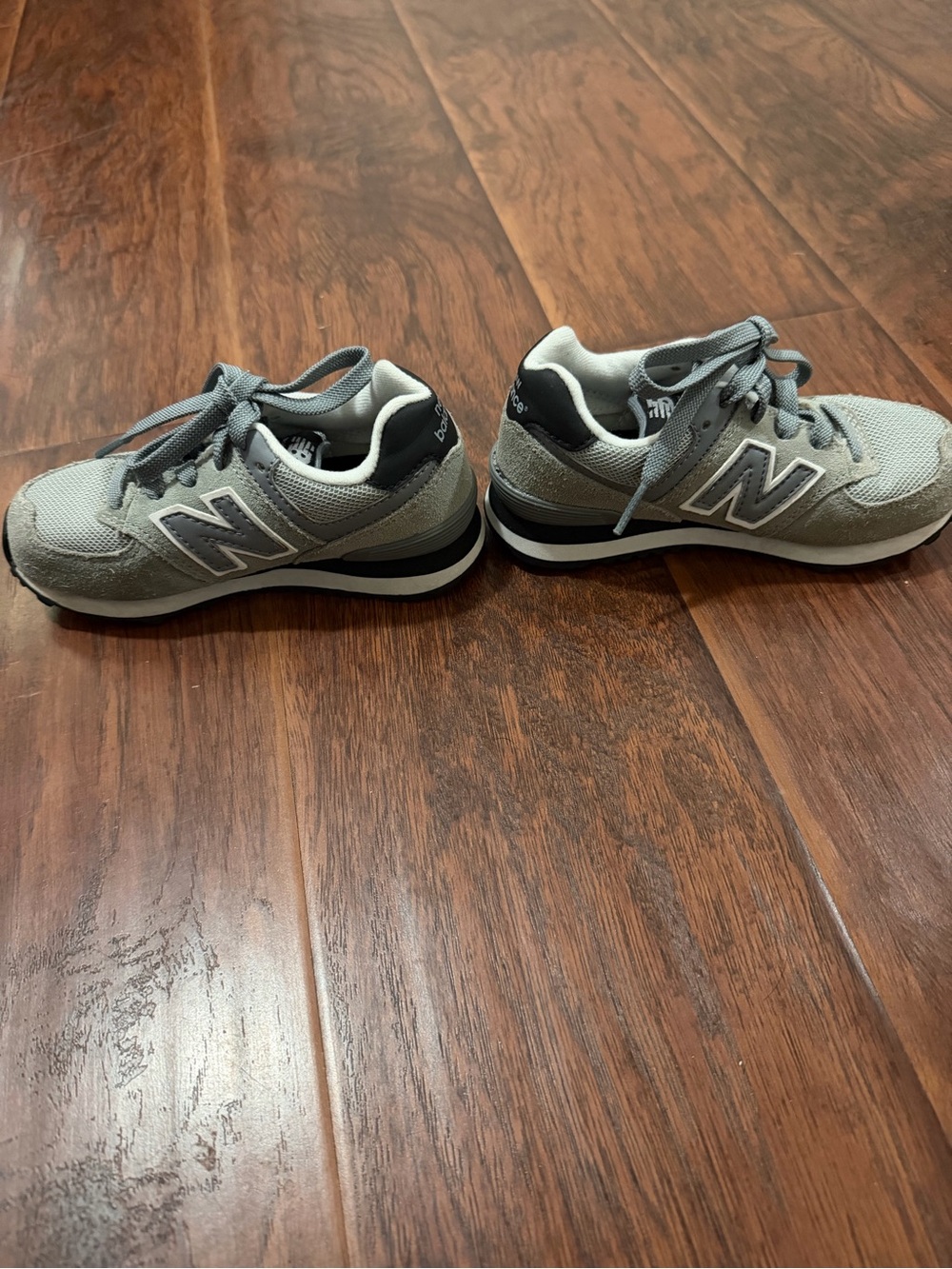 New Balance Kids Grey Lace-Up Sneakers